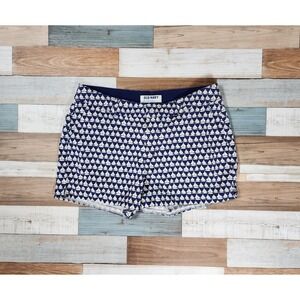 Old Navy Blue White Boat Print Elastic Waistband Patterned Shorts Size 4